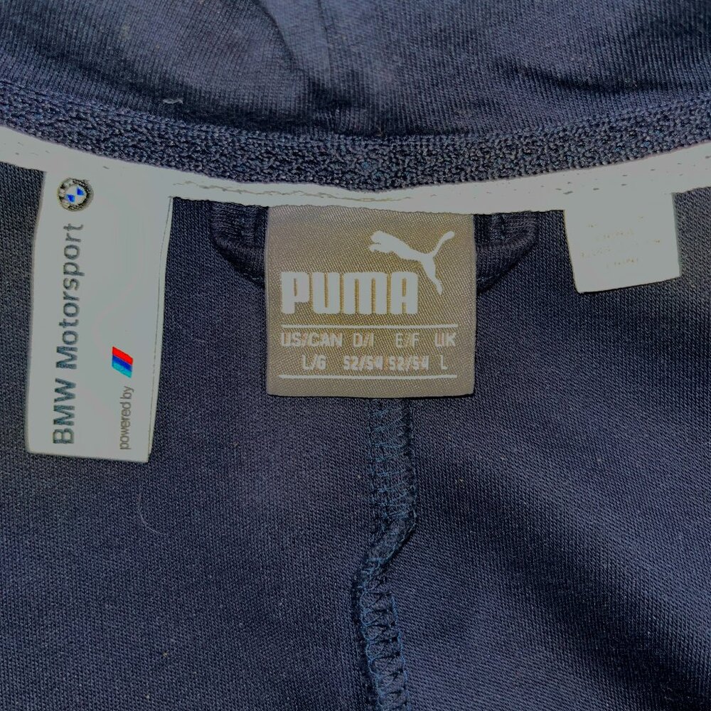 Puma BMW MSP T7 Hooded Sweat Jacket - Men's Large - Stripes and Logos - NWOT - Picture 7 of 12